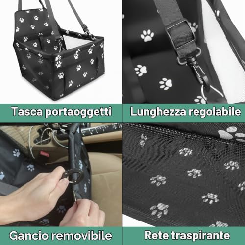 Newaner Sedile Auto per Cani Pieghevole